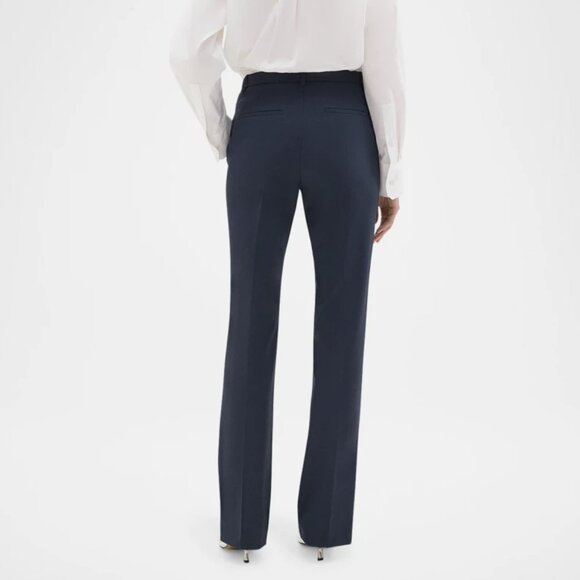 NWT Theory Tailored Pant in Sevona Stretch Wool - Navy (Size 10) - Picture 3 of 8